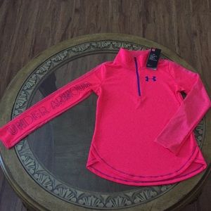 UNDER ARMOUR 1/2-ZIP (YL) GIRLS TECH